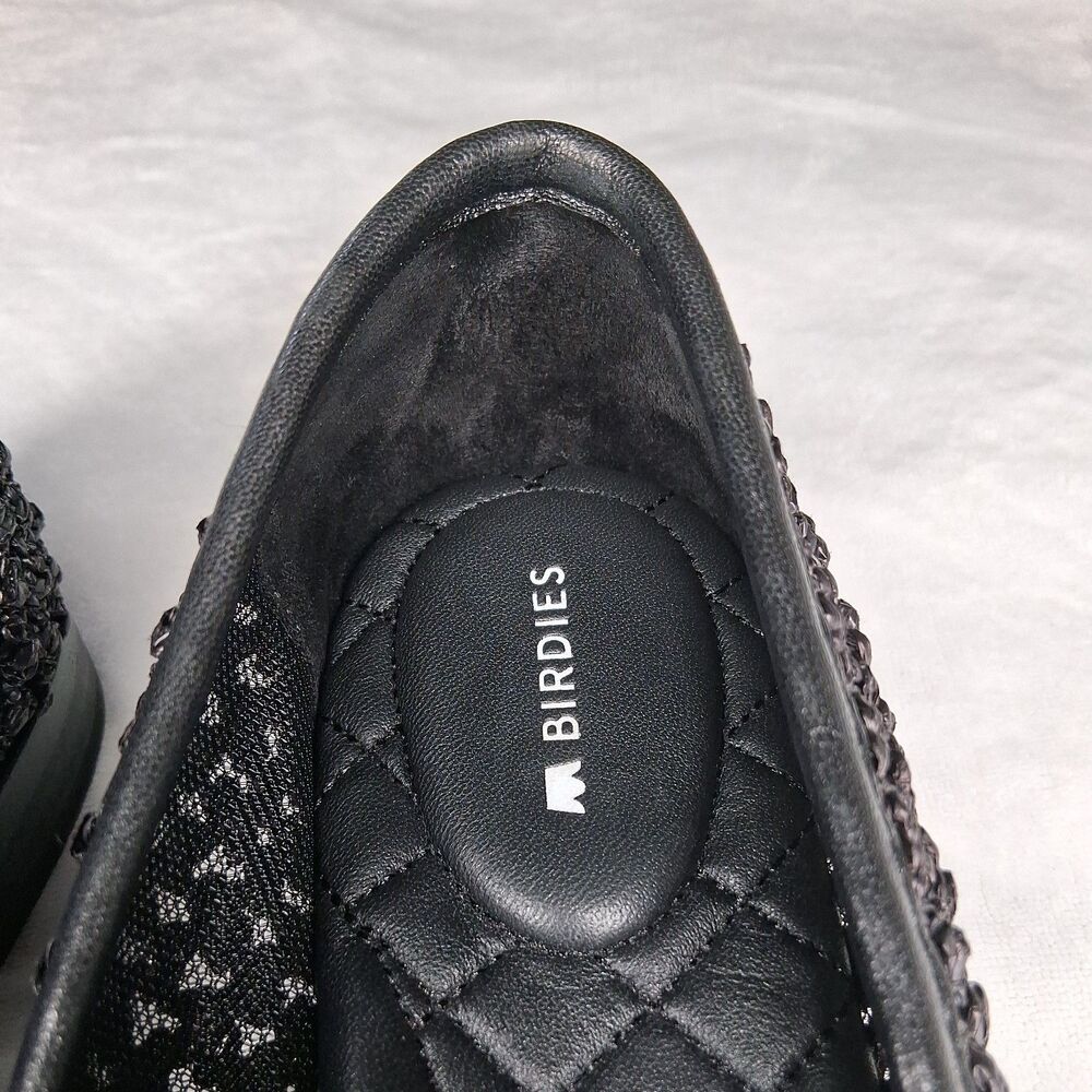 Birdies Women's The Starling 20 Loafers In Black Openweave Size 8 - Picture 14 of 16